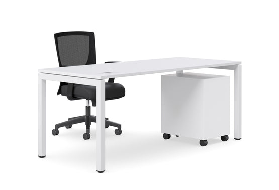 Detroit 1.8m Custom Made Office Table - White Legs Meeting Table Dee Kay-Local   
