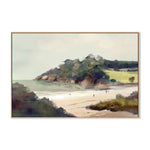 Devon Beach 40cm x 60cm Framed Canvas - Natural Frame Wall Art Gioia-Local   