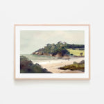 Devon Beach 100cm  x 150cm Framed Poster - Natural Frame Wall Art Gioia-Local   