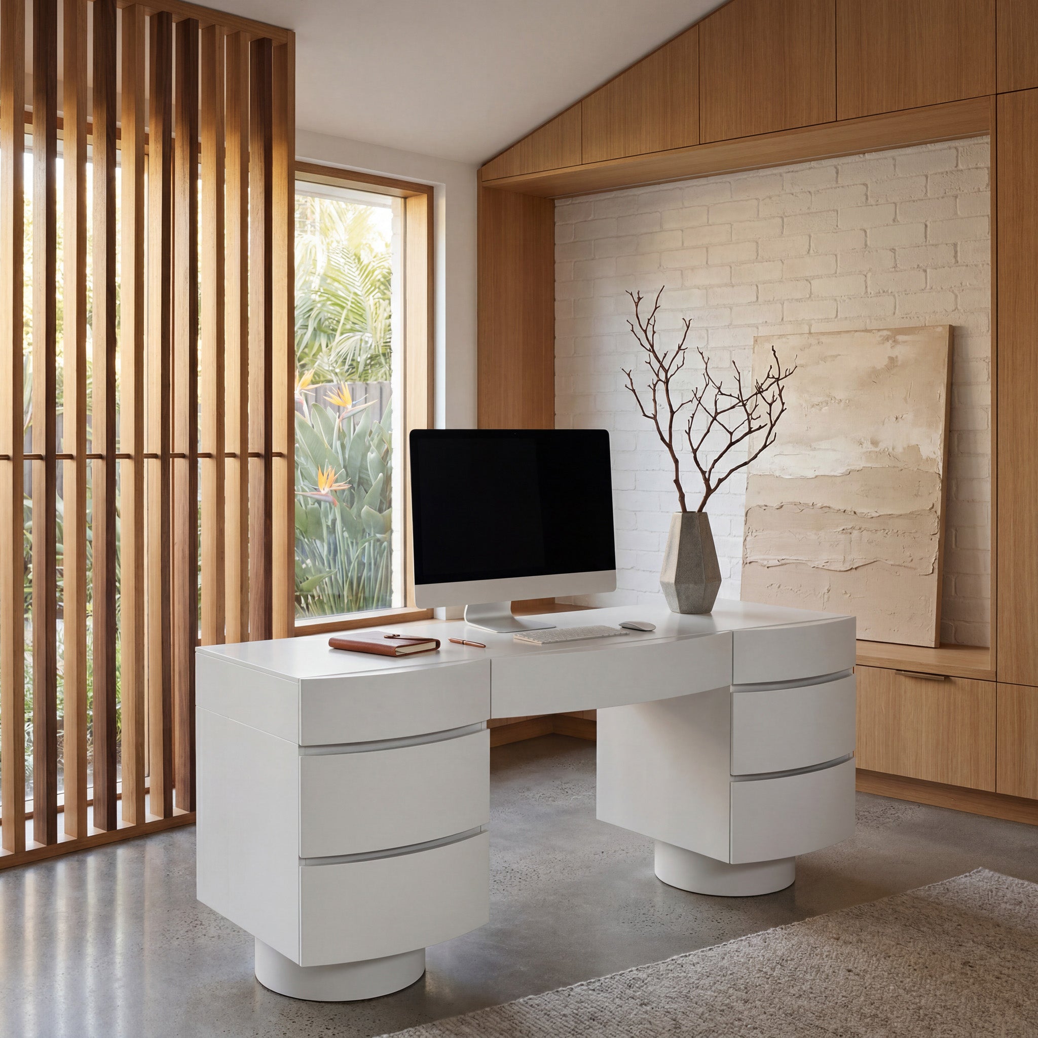 Dorit Home Office Desk - Warm Grey Home Office Desk Iggy-Core