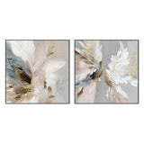 Doves in Bloom, Style A & B, Set Of 2, By Bella Eve Wall Art Gioia-Local 50x50cm Framed Canvas Black
