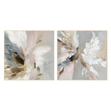 Doves in Bloom, Style A & B, Set Of 2, By Bella Eve Wall Art Gioia-Local 50x50cm Framed Canvas Oak