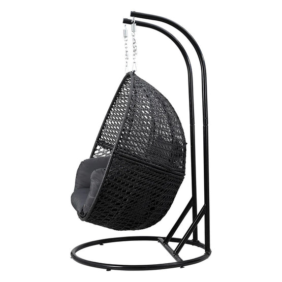 Dreobe Double Seater Outdoor Egg Swing Chair - Dark Grey Egg chair Aim WS-Local   