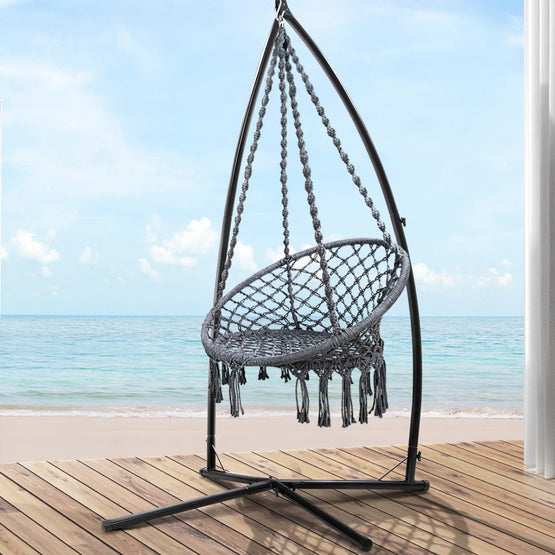 Dreobe Outdoor Cotton Hammock Chair - Grey Egg chair Aim WS-Local   