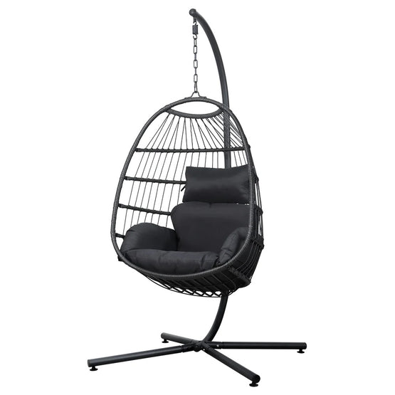Dreobe Outdoor Wicker Egg Chair - Grey