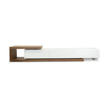 Dwell Extendable TV Entertainment Unit - Walnut - White TV/Entertainment Unit Better B-Core