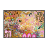 Earth's Gathering, By Tulearah Shield Wall Art Gioia-Local 60x40cm Framed Canvas Black