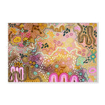 Earth's Gathering, By Tulearah Shield Wall Art Gioia-Local 60x40cm Framed Canvas White