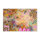 Earth's Gathering, By Tulearah Shield Wall Art Gioia-Local 60x40cm Framed Canvas White