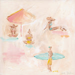 Beach Scene With Umbrella, By Cass Deller Wall Art Gioia-Local