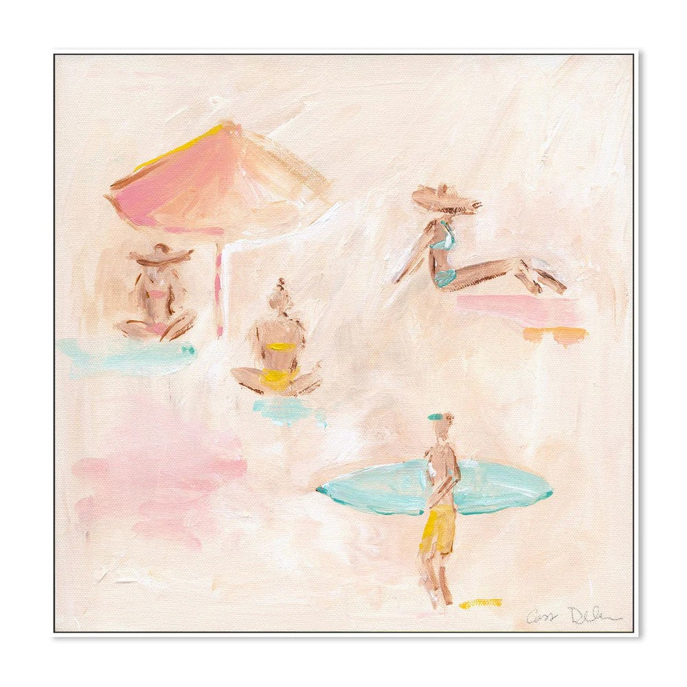 Beach Scene With Umbrella, By Cass Deller Wall Art Gioia-Local