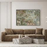 Earth's Gathering, Green Tones, By Tulearah Shield Wall Art Gioia-Local