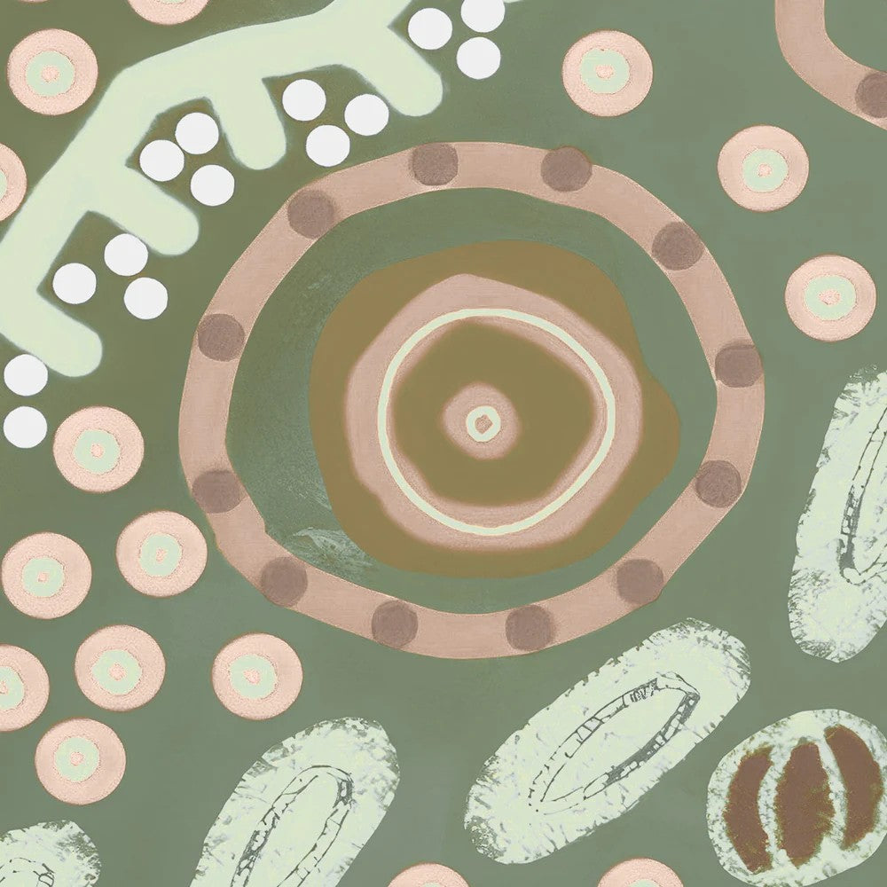 Earth's Gathering, Green Tones, By Tulearah Shield Wall Art Gioia-Local