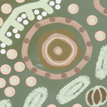 Earth's Gathering, Green Tones, By Tulearah Shield Wall Art Gioia-Local