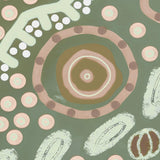 Earth's Gathering, Green Tones, By Tulearah Shield Wall Art Gioia-Local