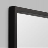 Elbera 1.2m Rectangle Mirror - Black Rectangular Mirror Warran-Local