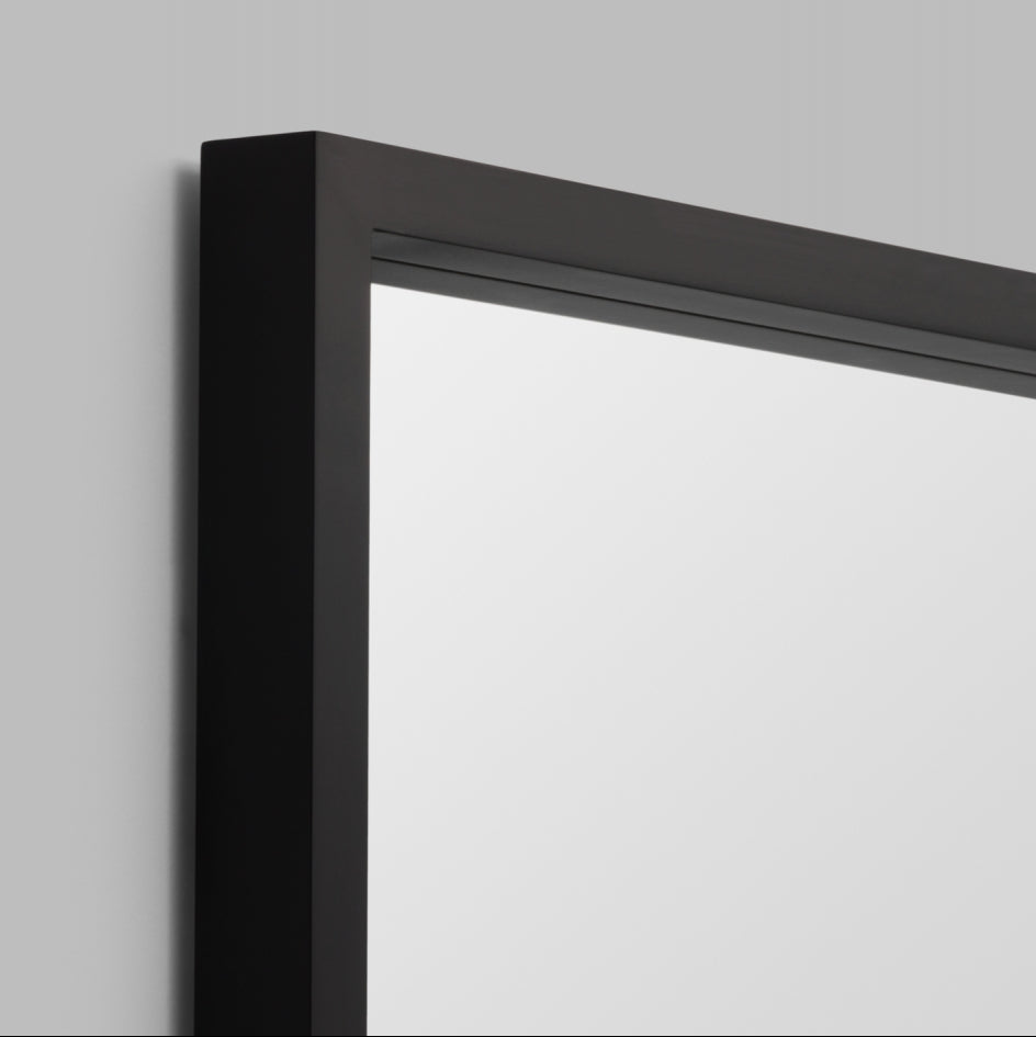 Elbera 1.2m Rectangle Mirror - Black Rectangular Mirror Warran-Local