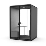 Evolve 2 Seater Medium Office Pod - Black by Humble Office Silent Booth Hbox-Core