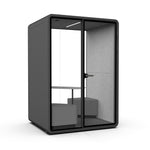 Evolve 2 Seater Medium Office Pod - Black by Humble Office Silent Booth Hbox-Core