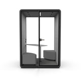 Evolve 2 Seater Medium Office Pod - Black by Humble Office Silent Booth Hbox-Core