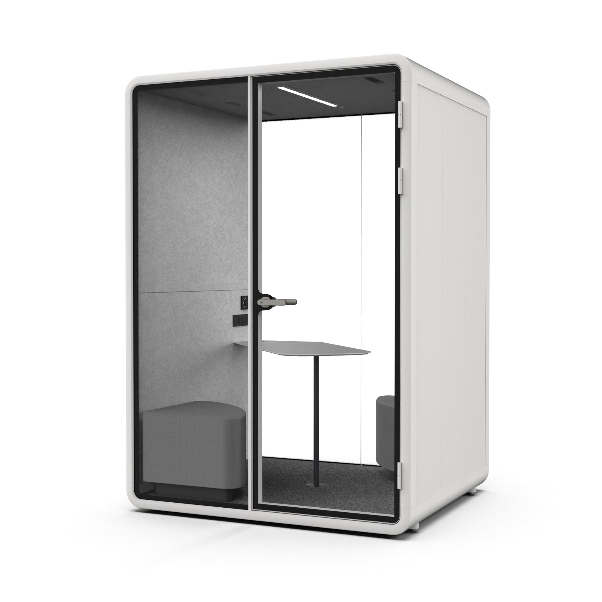 Evolve 2 Seater Medium Office Pod - White By Humble Office Silent Booth Hbox-Core