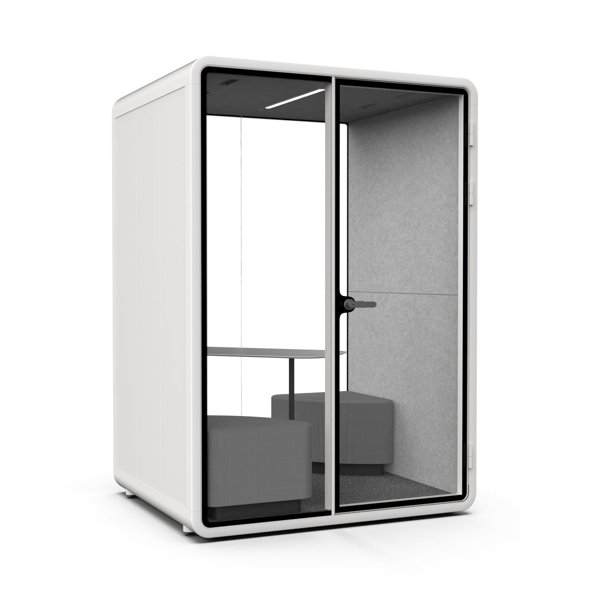 Evolve 2 Seater Medium Office Pod - White By Humble Office Silent Booth Hbox-Core