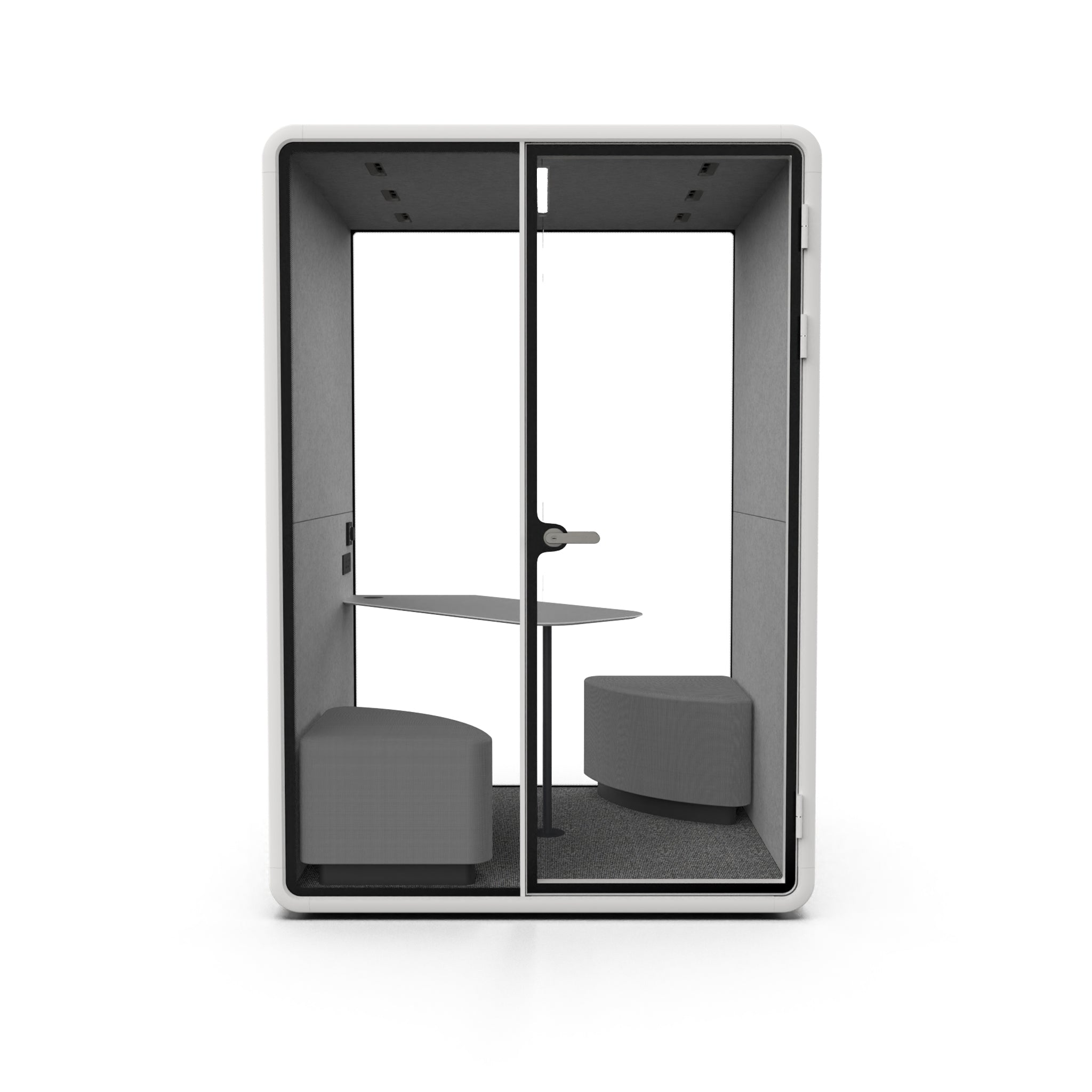 Evolve 2 Seater Medium Office Pod - White By Humble Office Silent Booth Hbox-Core