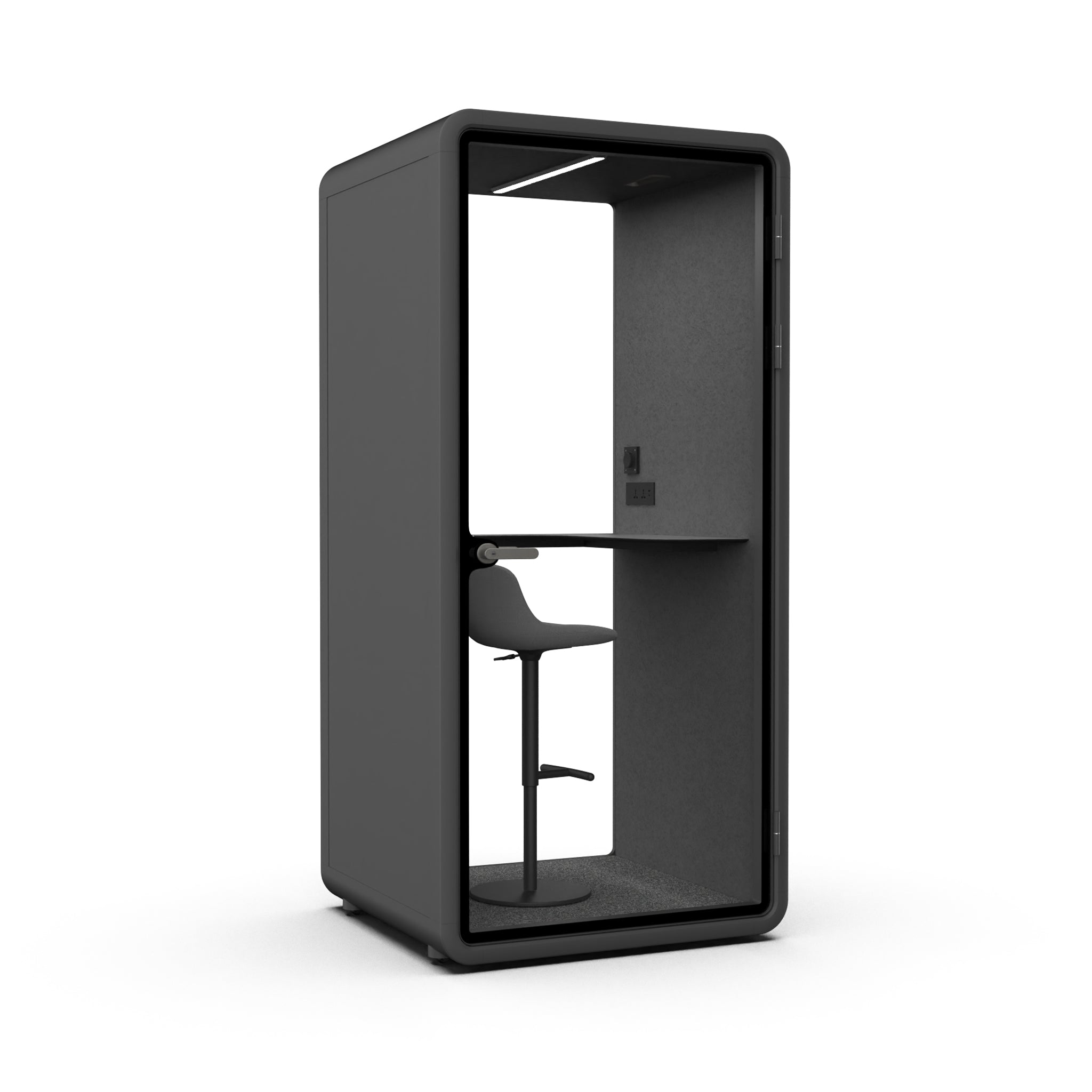 Evolve Phone Booth - Seated (1 Person) - Black by Humble Office Silent Booth Hbox-Core