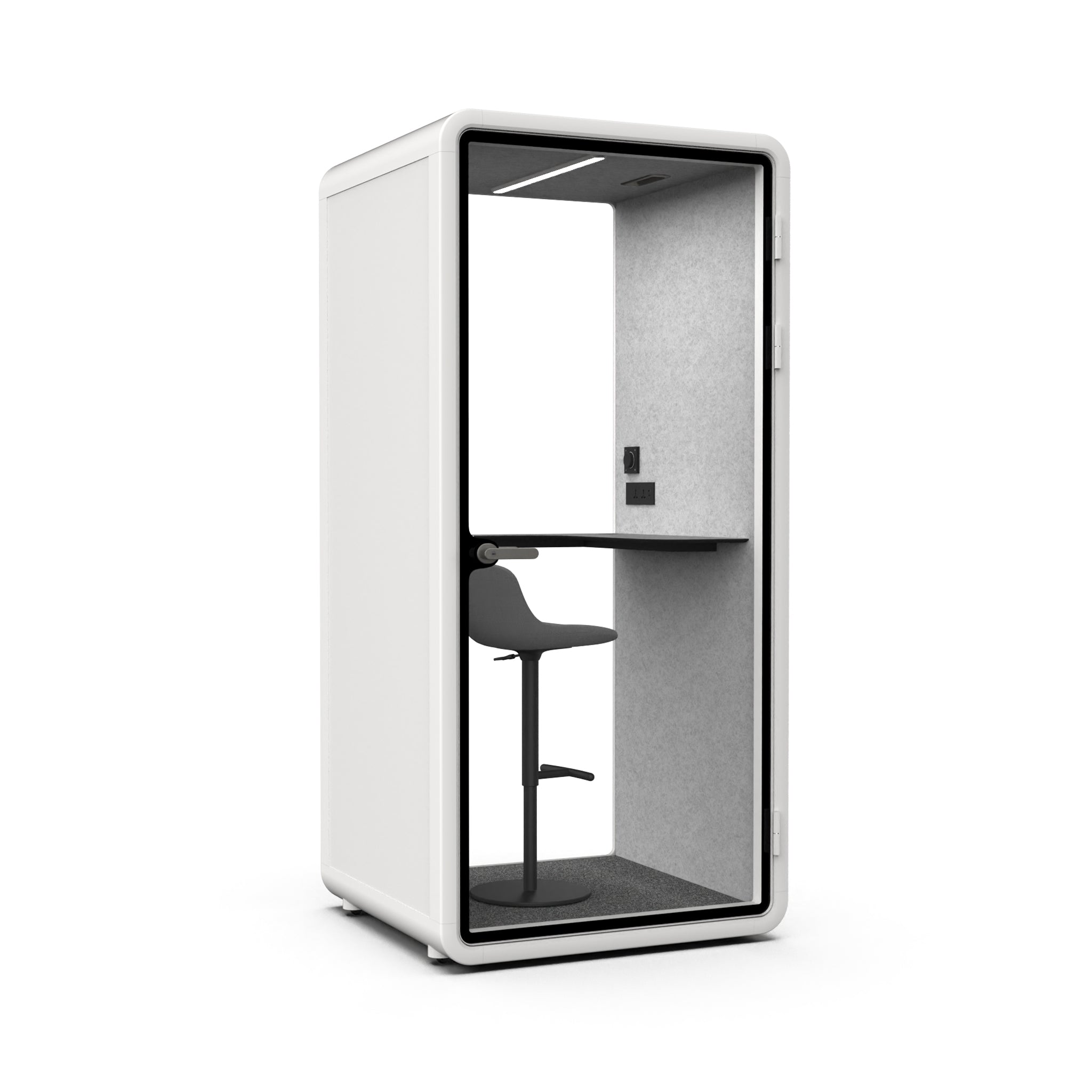 Evolve Phone Booth - Seated (1 Person) - White by Humble Office Silent Booth Hbox-Core