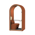 Halo Phone booth - Seated (1 Person) - Flame by Humble Office Silent Booth Hbox-Core
