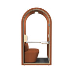 Halo Phone booth - Seated (1 Person) - Flame by Humble Office Silent Booth Hbox-Core