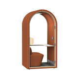 Halo Phone booth - Seated (1 Person) - Flame by Humble Office Silent Booth Hbox-Core