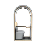 Halo Phone booth - Seated (1 Person) - Haze Grey by Humble Office