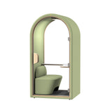 Halo Phone booth - Seated (1 Person) - Sage Green by Humble Office Silent Booth Hbox-Core