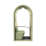 Halo Phone booth - Seated (1 Person) - Sage Green by Humble Office Silent Booth Hbox-Core