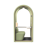Halo Phone booth - Seated (1 Person) - Sage Green by Humble Office Silent Booth Hbox-Core