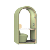Halo Phone booth - Seated (1 Person) - Sage Green by Humble Office Silent Booth Hbox-Core