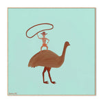 Feathers and Rope, By Domica Hill Wall Art Gioia-Local Oak Framed Canvas 50x50cm