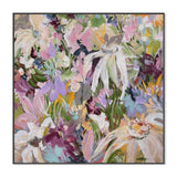 Fields of Wildflowers, By Amber Gittins Wall Art Gioia-Local 50x50cm Framed Canvas Black