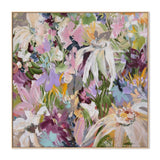 Fields of Wildflowers, By Amber Gittins Wall Art Gioia-Local 50x50cm Framed Canvas Oak