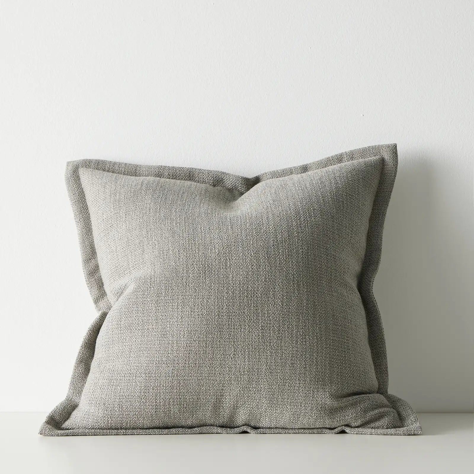 Figlio 50cm Chunky Woven Linen Look Cushion Cushion Weave-Local Figlio Fog Polyester