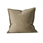 Figlio 50cm Chunky Woven Linen Look Cushion Cushion Weave-Local Figlio Fossil Polyester