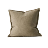 Figlio 50cm Chunky Woven Linen Look Cushion Cushion Weave-Local Figlio Fossil Polyester