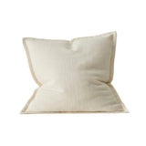 Figlio 50cm Chunky Woven Linen Look Cushion Cushion Weave-Local Figlio Pearl Polyester