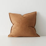 Fiore Linen Blend Chenille Cushion Cushion Weave-Local Fiore Ochre 50cm x 50cm Polyester