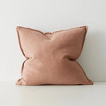 Fiore Linen Blend Chenille Cushion Cushion Weave-Local Fiore Clay 50cm x 50cm Polyester