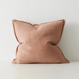 Fiore Linen Blend Chenille Cushion Cushion Weave-Local Fiore Clay 50cm x 50cm Polyester