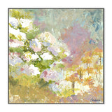 Fleur De Jardin, Style D, By Karen Cavania Wall Art Gioia-Local 50x50cm Framed Canvas Black