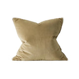 Francesca 50cm Core Velvet Plain Cushion Cushion Weave-Local Francesca Olive Polyester