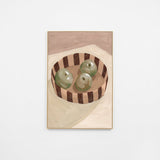 Ex Display - Fruit Bowl Nutmeg 50cm x 75cm Framed Canvas - Premium Light Timber Wall Art Warran-Local